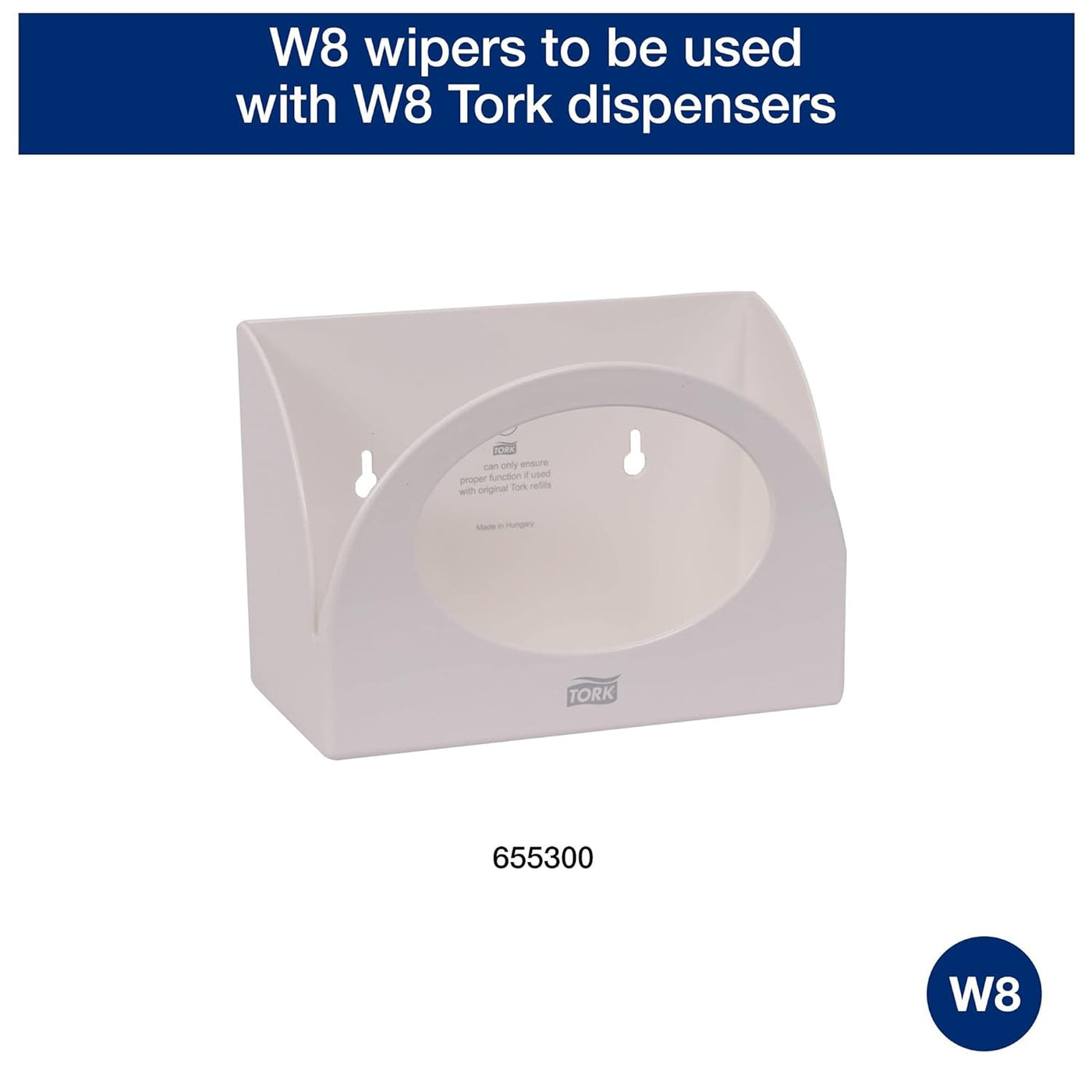 Tork Foodservice Cleaning Towel Blue/White W8, Z-Folded, 4 x 80 Cloths, 192183