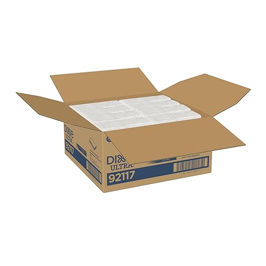 Dixie Ultra 1/8-Fold Linen Replacement Dinner Paper Napkins By GP PRO, White, 400 Count (100 Disposable Napkins Per Pack, 4 Packs Per Case, 92117