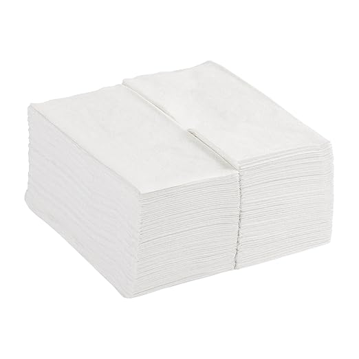 Dixie Ultra 1/8-Fold Linen Replacement Dinner Paper Napkins By GP PRO, White, 400 Count (100 Disposable Napkins Per Pack, 4 Packs Per Case, 92117