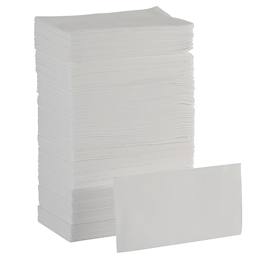 Dixie Ultra 1/6-Fold Linen Replacement Paper Napkins By GP PRO, White, 800 Count (200 Disposable Napkins Per Pack, 4 Packs Per Case), 92113