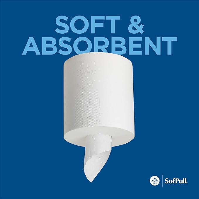 SofPull Centerpull Regular Capacity Premium Paper Towel, White, 28124, 324 Sheets Per Roll, 6 Rolls Per Case
