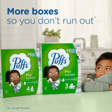 Puffs Plus Lotion Facial Tissues, 8 Family Boxes, 124 Facial Tissues per Box, Allergies and Colds
