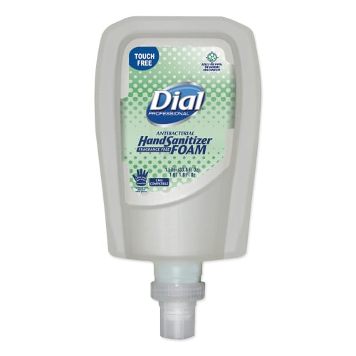 Dial Hand Sanitizer Foam Refill 1.06 quart - Touchless Dispenser - Kill Germs - Hand - Moisturizing - Clear - Non-drying, Dye-free - 3 / Carton (16694)