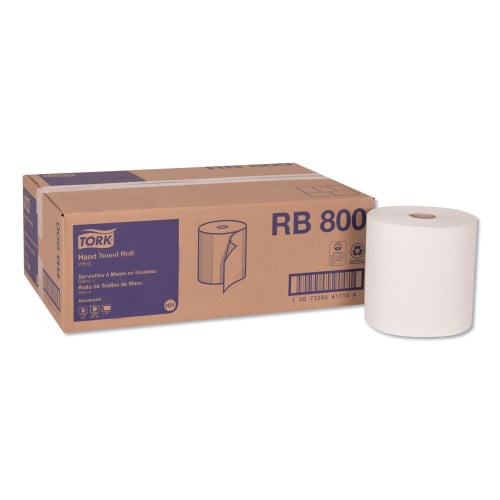 Tork® Advanced Hardwound Roll Paper Towels, White, 800-ft., 6 Rolls (RB800)