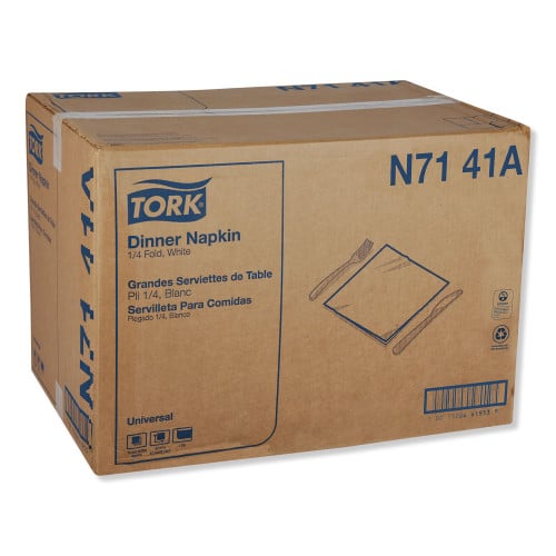 Tork® Universal Dinner Napkins, White, 334 Napkin Pack, 12 Packs (N7141A)