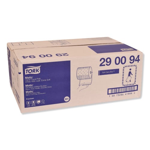 Tork® Soft Matic Handwound Roll Paper Towels, 1-Ply, White, 6 Rolls (290094)