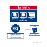 Tork® Foodservice Cloth Towel, 1-Ply, 1/4 Fold, 240 Towels (192181A)