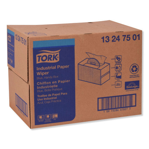 Tork® Industrial Paper Wiper, 1-Ply, Blue, 180 Wipes (13247501)