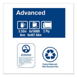 Tork® Advanced Jumbo Toilet Paper, 2-Ply, White, 1600-ft., 6 Rolls (12021502)