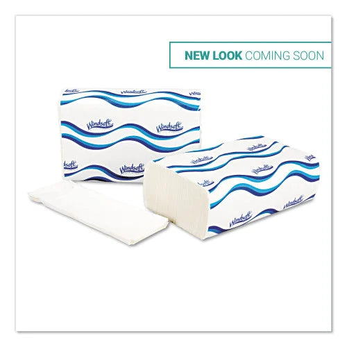 Windsoft,® Multifold Paper Towels, 1 Ply, White, 4000 Towels