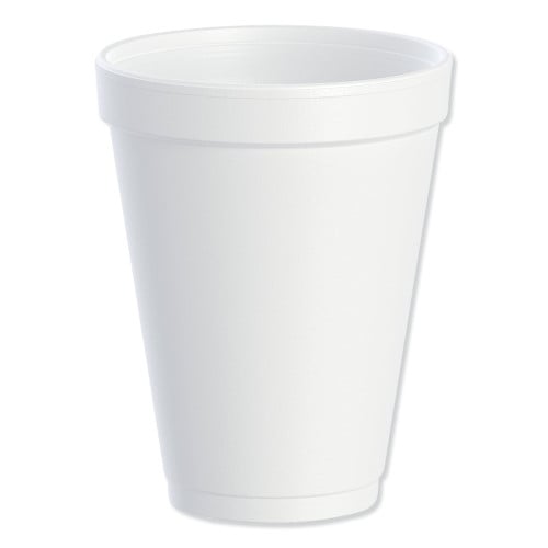 Dart® Foam Drink Cups, 12-oz., 1000 White Cups (12J12)