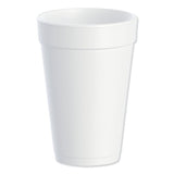 Dart Foam Drink Cups, 16 oz, White, 25/Bag, 40 Bags/Carton (16J16)