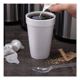 Dart Foam Drink Cups, 16 oz, White, 25/Bag, 40 Bags/Carton (16J16)