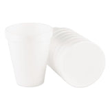 Dart Foam Drink Cups, 10 oz, White, 25/Bag, 40 Bags/Carton (10J10)