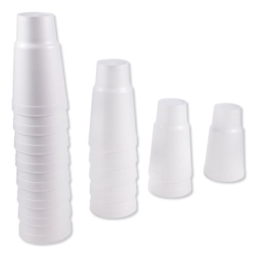 Dart Foam Drink Cups, 32 oz, White, 16/Bag, 25 Bags/Carton (32AJ20)