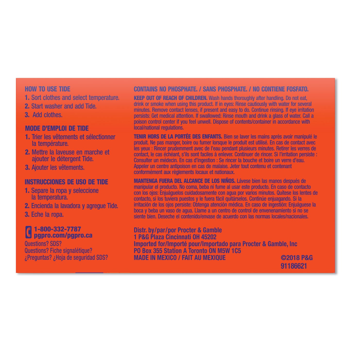 Tide® Vending-Design Laundry Detergent, Powder, 1.5 oz., 156 Packs (49340)