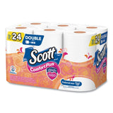 Scott® ComfortPlus Toilet Paper, 1-Ply, White, 231 Sheets, 48 Rolls (47618)