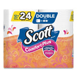 Scott® ComfortPlus Toilet Paper, 1-Ply, White, 231 Sheets, 48 Rolls (47618)