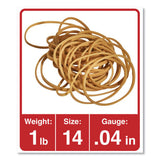 Universal Rubber Bands, Size 14, 0.04" Gauge, Beige, 1 lb Box, 2,200/Pack (UNV00114)