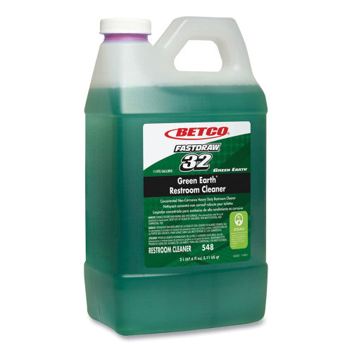 Betco Fastdraw 32 Green Earth Restroom Cleaner, Citrus Floral, 2 L Bottle, 4/Carton (5484700)