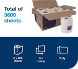 Tork Basic Centerfeed Paper Wiper White M2, High Absorbency, 6 x 600 Sheets, 121201