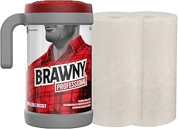 Georgia-Pacific Brawny Professional P300 Disposable Cleaning Towel by GP PRO,29050/03,Medium Duty,Tall Box,White,5 Boxes @ 166 Count