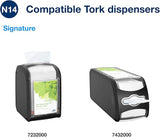 Tork Xpressnap Fit White Dispenser Napkin N14, C-Fold, 1 ply, 240 napkins, 4.252in x 3.248in each, 500700
