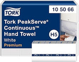 Tork PeakServe Continuous Hand Towel Dispenser Black H5, High Capacity, Elevation Range, 552528 + PeakServe Continuous Paper Hand Towels White H5, 1 ply, 12 x 270 paper hand towels, 105066