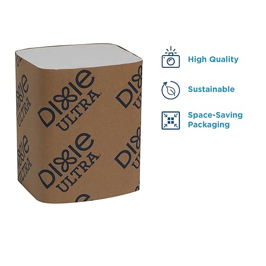 Dixie Ultra Interfold 2-Ply Paper Napkin Dispenser Refills By GP PRO, White, 6000 Count (250 Disposable Napkins Per Pack, 24 Packs Per Case), 32006
