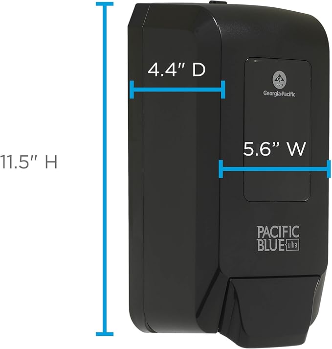 Georgia-Pacific (5305714) Pacific Blue Ultra Manual Push Soap Dispenser with Gentle Foam Hand Soap Refill Starter Kit