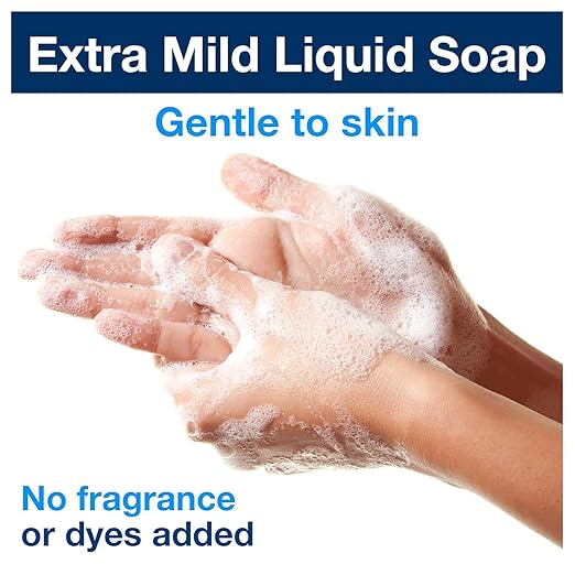 Tork Extra Mild Liquid Hand Soap, Compatible with S4 dispensers, Fragrance-free, Dermatologically tested, eco-friendly 6 x 1L bottles (400031)