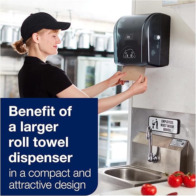 Tork Paper Towel Roll Natural H86, Universal, for Mini Dispensers, 6 Rolls x 550 ft, 8631060