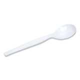 Dixie Plastic Cutlery, Heavyweight Soup Spoons, White, 1,000/Carton (SH217)