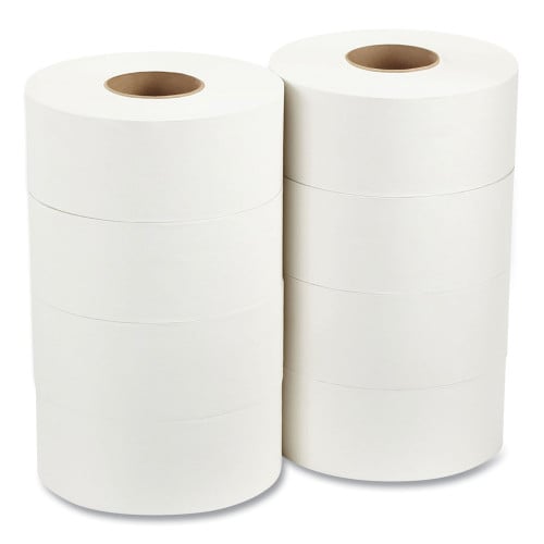 Georgia Pacific Professional Jumbo Jr. Bathroom Tissue Roll, Septic Safe, 2-Ply, White, 3.5" x 1,000 ft, 8 Rolls/Carton (12798)