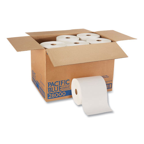 Georgia Pacific Professional Pacific Blue Select Premium Nonperf Paper Towels, 2-Ply, 7.88 x 350 ft, White, 12 Rolls/Carton (28000)