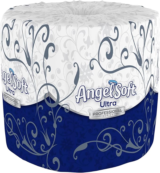 Angel Soft Ultra Professional Series 2-Ply Embossed Toilet Paper by GP PRO (Georgia-Pacific), 16560, Paper, 60 Count (Pack of 1), White 24000 sheets per case