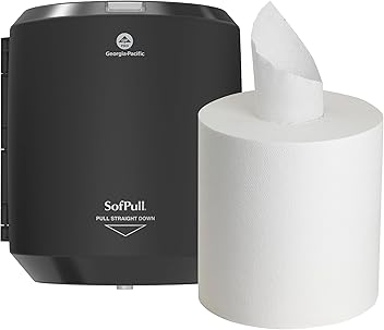 Georgia-Pacific SofPull Centerpull Paper Towel Dispenser Trial Kit by PRO, 58206, 1 Translucent Smoke Regular Paper Towel Dispenser, 58204 and 1 Regular Centerpull Premium Paper Towel Refill, 28124