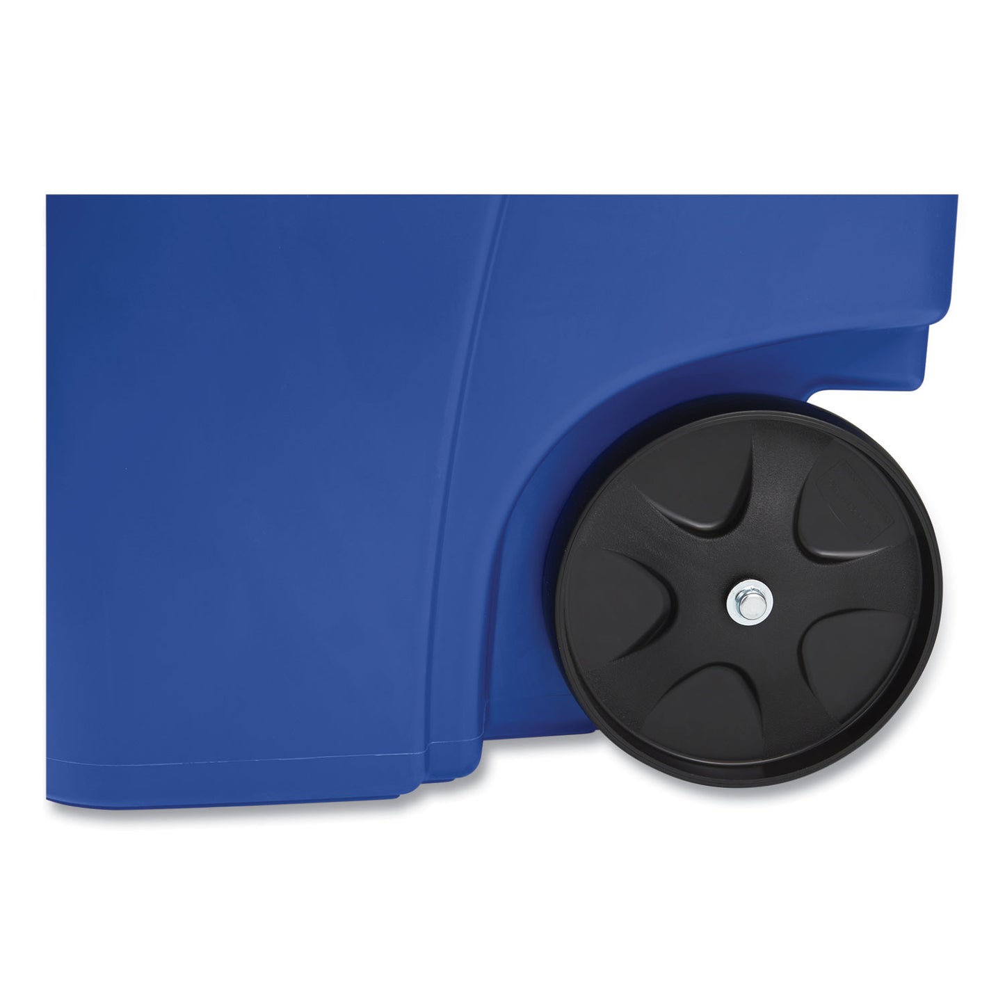 Rubbermaid Commercial Square Brute Recycling Rollout Container, 50 gal, Plastic, Blue (9W2773BLU)