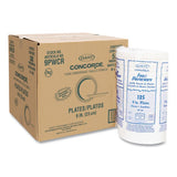 Dart Concorde Foam Plate, 9" dia, White, 125/Pack, 4 Packs/Carton (9PWCR)