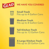 Glad Trash Bags, Force Flex Kitchen Pro Drawstring Garbage Bags, Fresh Clean, 80 Count
