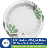 Dixie 8.5" Medium-Weight Paper Plates by GP PRO (Georgia-Pacific), Pathways, UX9WS, 500 Count (125 Plates Per Pack, 4 Packs Per Case)