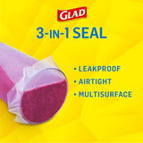 Glad Press'N Seal Plastic Food Wrap, 100 Square Foot Roll, Pack of 3, (Package May Vary)