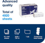 Tork PeakServe Continuous Hand Towel White H5, Advanced, Compressed, 12 x 410 sheets, 105065