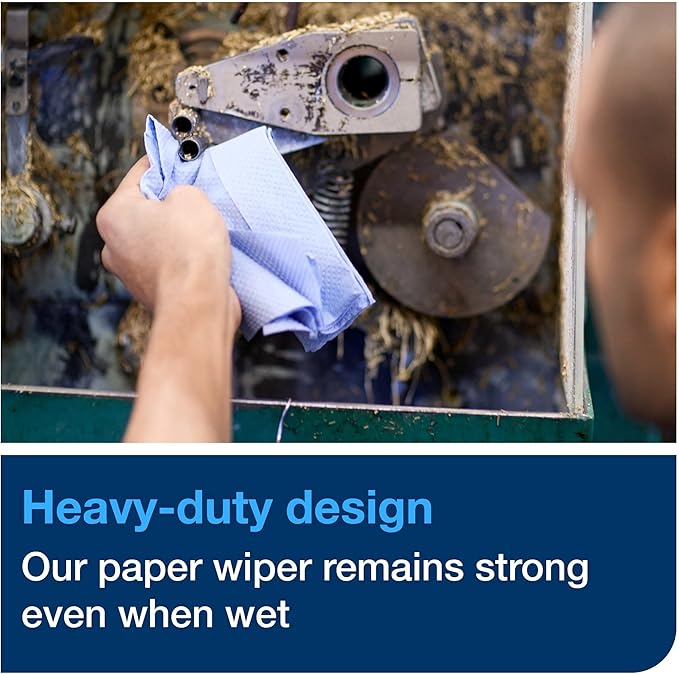 Tork Heavy-Duty Industrial Paper Wiper Blue W1, Giant Roll, 450304