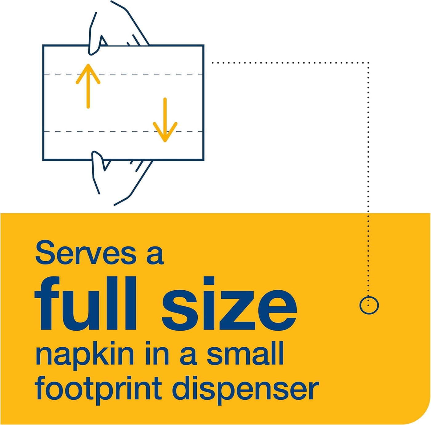 Tork Xpressnap Fit White Dispenser Napkin N14, C-Fold, 1 ply, 240 napkins, 4.252in x 3.248in each, 500700