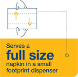 Tork Xpressnap Fit White Dispenser Napkin N14, C-Fold, 1 ply, 240 napkins, 4.252in x 3.248in each, 500700