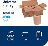 Tork Matic Paper Hand Towel Roll Natural H1, Universal, 100% Recycled Fiber, 6 Rolls x 700 ft, 290088