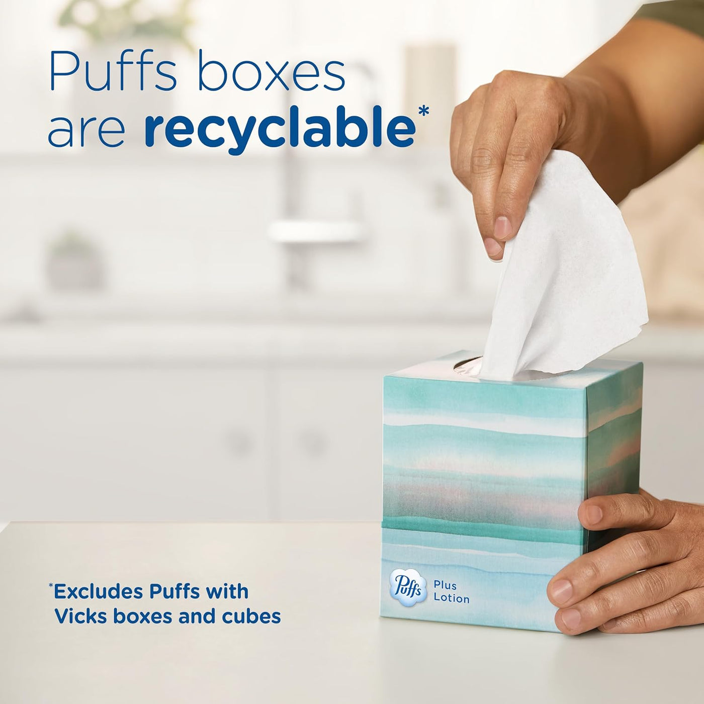 Puffs Ultra Soft Facial Tissues, 18 Cubes, 56 Facial Tissues Per Box