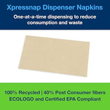 Tork Xpressnap Natural Dispenser Napkin N4, Universal, Interfold 1-ply, 13" x 8.5", 12 x 500 napkins, DX906E