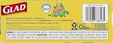 Glad Trash Bags, Medium Quick-Tie Garbage Bags - OdorShield 8 Gallon White Trash Bag, Gain Original with Febreze Freshness, 26 Count (Pack of 6)